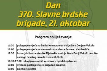 𝐏𝐑𝐎𝐆𝐑𝐀𝐌 𝐎𝐁𝐈𝐋𝐉𝐄Ž𝐀𝐕𝐀𝐍𝐉𝐀 𝟐𝟏. 𝐎𝐊𝐓𝐎𝐁𝐑𝐀 – 𝐃𝐀𝐍𝐀 𝟑𝟕𝟎/𝟕𝟕𝟎 𝐒𝐋𝐀𝐕𝐍𝐄 𝐁𝐑𝐃𝐒𝐊𝐄 𝐁𝐑𝐈𝐆𝐀𝐃𝐄