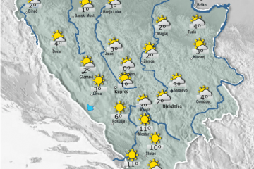 JUTRO MAGLOVITO I HLADNO, PREKO DANA SUNČANO
