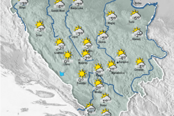 Po kotlinama magla a u ostatku zemlje sunčano