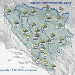 Oblačno sa slabom kišom