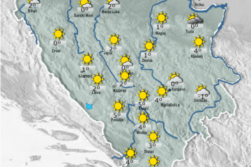 Jutro maglovito a preko dana sunčano