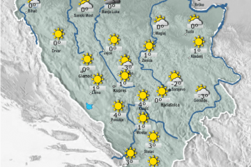 Jutro maglovito a preko dana sunčano