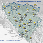 Umjereno do pretežno oblačno