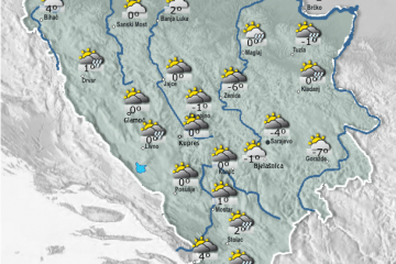 Umjereno do pretežno oblačno