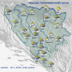 Umjereno do pretežno oblačno