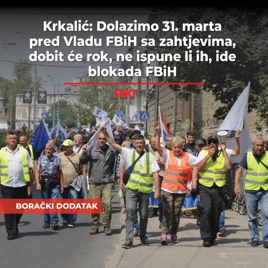 Donji Vakuf – Krkalić: Dolazimo 31. marta u Sarajevo sa zahtjevima pred Vladu FBiH, dobit će rok, ne ispune li ih, ide blokada FBiH