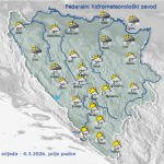 DONJI VAKUF – malo do umjereno oblačno