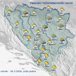 Donji Vakuf – U Bosni oblačno sa kišom a u Hercegovini sunčano