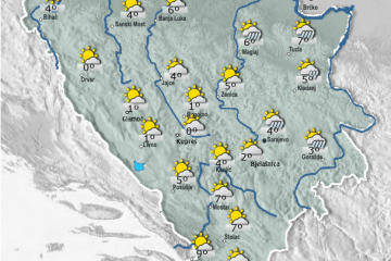 Donji Vakuf – umjereno do pretežno oblačno