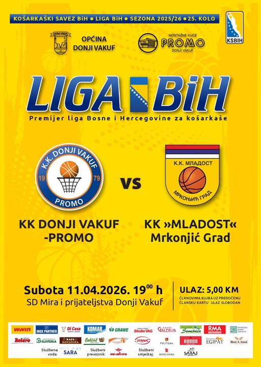 Donji Vakuf – U SUBOTU UTAKMICA SEZONE ZA MOMKE S VRBASA