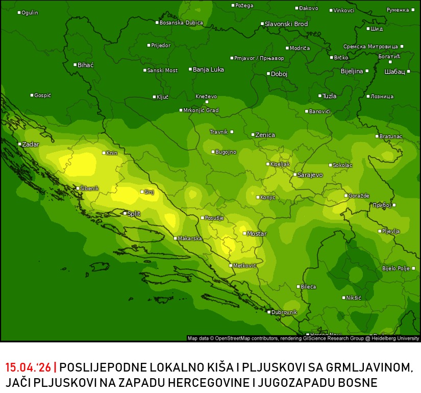 Donji Vakuf – Vremenska prognoza