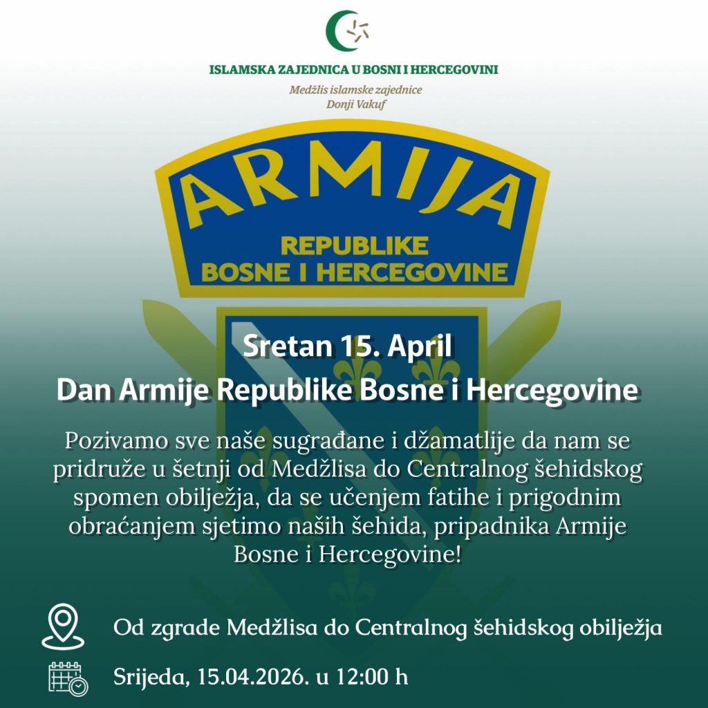 Donji Vakuf – Poziv MIZ Donji Vakuf za naše džematlije i sugrađane