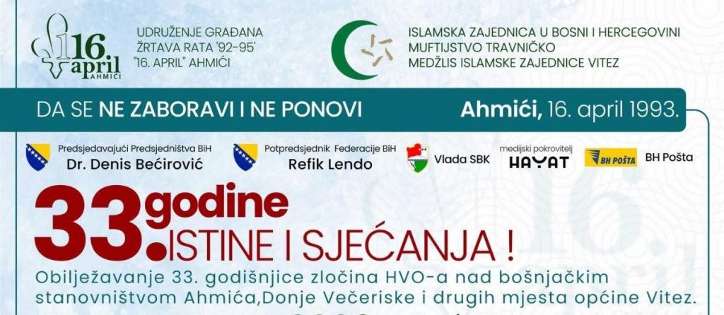 Donji Vakuf – 33 godine istine i sjećanja! Da se ne zaboravi i ne ponovi – Ahmići