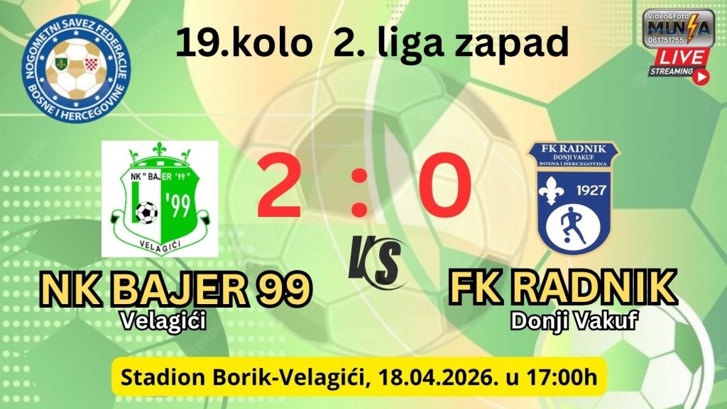 Donji Vakuf – Sa oslabljenim timom Radnik izgubio u gostima