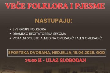 Donji Vakuf – Veče folklora i pjesme