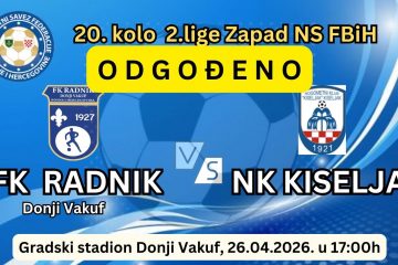Donji Vakuf – Odgođena utakkmica FK RADNIK – NK KISELJAK