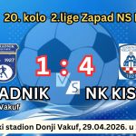 Donji Vakuf – Poraz fudbalera Radnika  na domaćem terenu