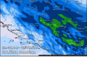 Donji Vakuf – Detalji vremenske promjene u BiH, evo gdje će pasti najviše kiše, ujutro će biti i snijega