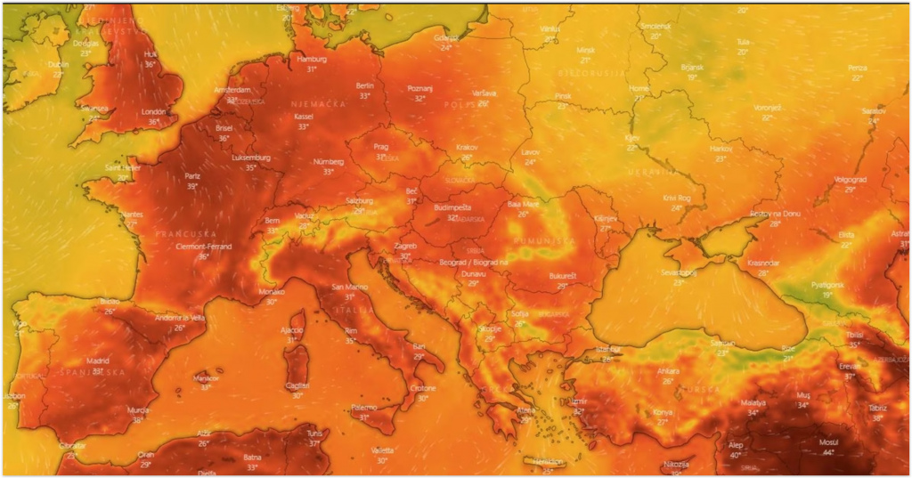 Donji Vakuf – Od sjevera sve do Mediterana: “Opasno visoke” temperature prijete Europi