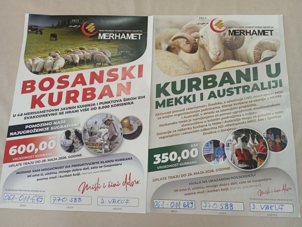 Akcija kurbana 2026 – Merhamet BiH | Doniraj kurban i pomozi ugroženima