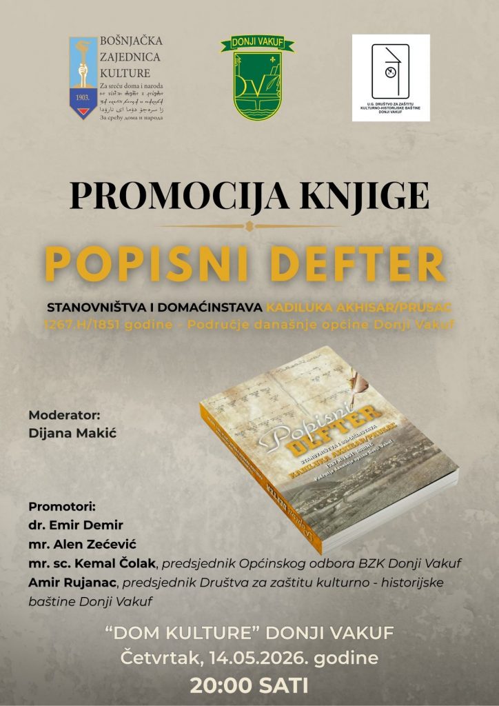 Donji Vakuf – “𝐏𝐨𝐩𝐢𝐬𝐧𝐢 𝐃𝐞𝐟𝐭𝐞𝐫 – 𝐬𝐭𝐚𝐧𝐨𝐯𝐧𝐢š𝐭𝐯𝐚 𝐢 𝐝𝐨𝐦𝐚ć𝐢𝐧𝐬𝐭𝐚𝐯𝐚 𝐤𝐚𝐝𝐢𝐥𝐮𝐤𝐚 𝐀𝐤𝐡𝐢𝐬𝐚𝐫/𝐏𝐫𝐮𝐬𝐚𝐜 𝟏𝟐𝟔𝟕.𝐇/𝟏𝟖𝟓𝟏. 𝐠𝐨𝐝𝐢𝐧𝐞 – 𝐏𝐨𝐝𝐫𝐮č𝐣𝐞 𝐝𝐚𝐧𝐚š𝐧𝐣𝐞 𝐨𝐩ć𝐢𝐧𝐞 𝐃𝐨𝐧𝐣𝐢 𝐕𝐚𝐤𝐮𝐟