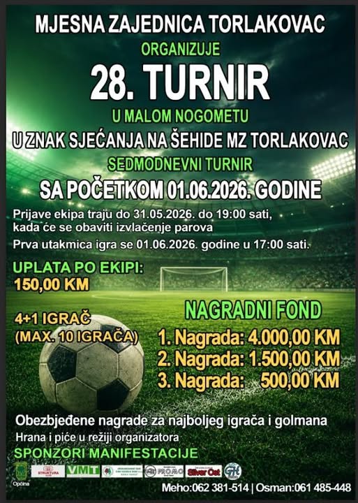  Donji Vakuf – MZ Torlakovac i ove godine nastavlja tradiciju sjećanja, sporta i druženja!