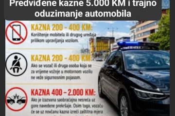 Donji Vakuf – Povećaje kazni za saobraćane prekršaje