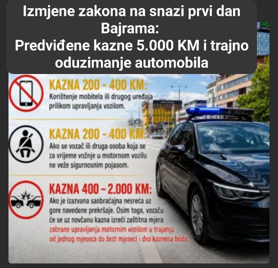 Donji Vakuf – Povećaje kazni za saobraćane prekršaje