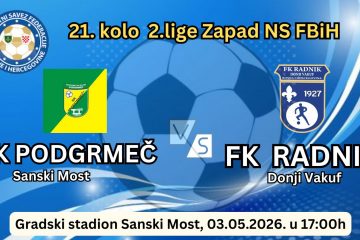 Donji Vakuf – Fudbaleri FK RADNIK gosti u gradu na 9 rijeka