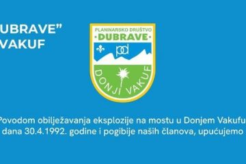 Donji Vakuf – U subotu planinarski pohod u organizaciji PD”Dubrave” Donji Vakuf