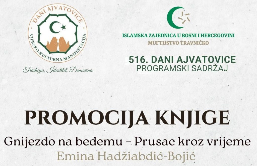 Donji Vakuf – Promocija  knjige “Gnijezdo na bedemu-Prusac kroz vrijeme” autorice Emine Hadžiabdić – Bojić