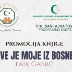 Donji Vakuf – Promocija knjige “SVE JE MOJE IZ BOSNE” autora Taik Ganića