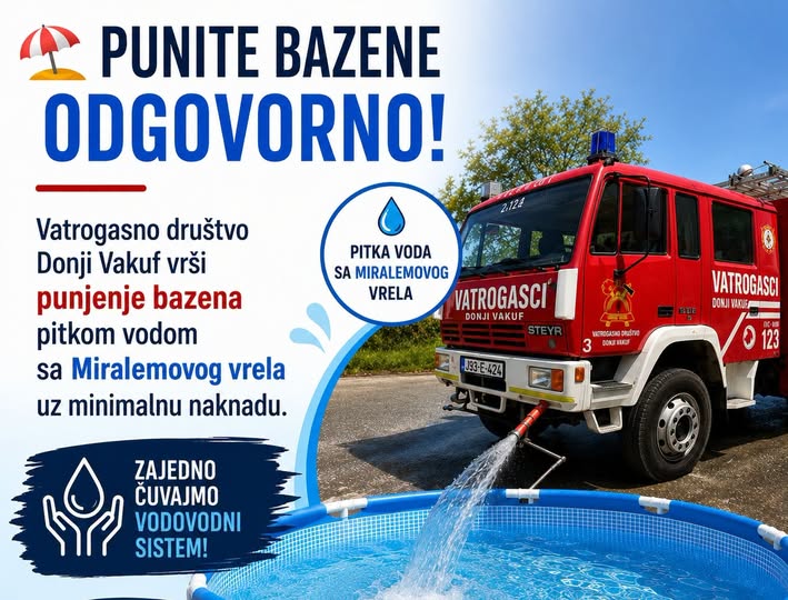 Donji Vakuf – Punite bazene ODGOVORNO