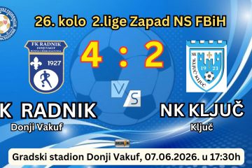 Donji Vakuf – FK RADNIK pobjedom nad renomiranim suparnikom završio sezonu 2025./2026.