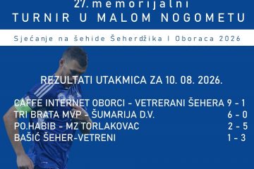 Donji Vakuf – 27. Memorijalni turnir u malom nogometu “Sjećanje na šehide Šeherdžika i Oboraca 2026”