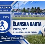 Donji Vakuf – BUDI DIO 100 GODINA RADNIKA – ČLANSKE KARTE OD DANAS U PRODAJI!