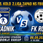 Donji Vakuf – Fudbaleri Radnika danas dočekuju goste iz Han Bile