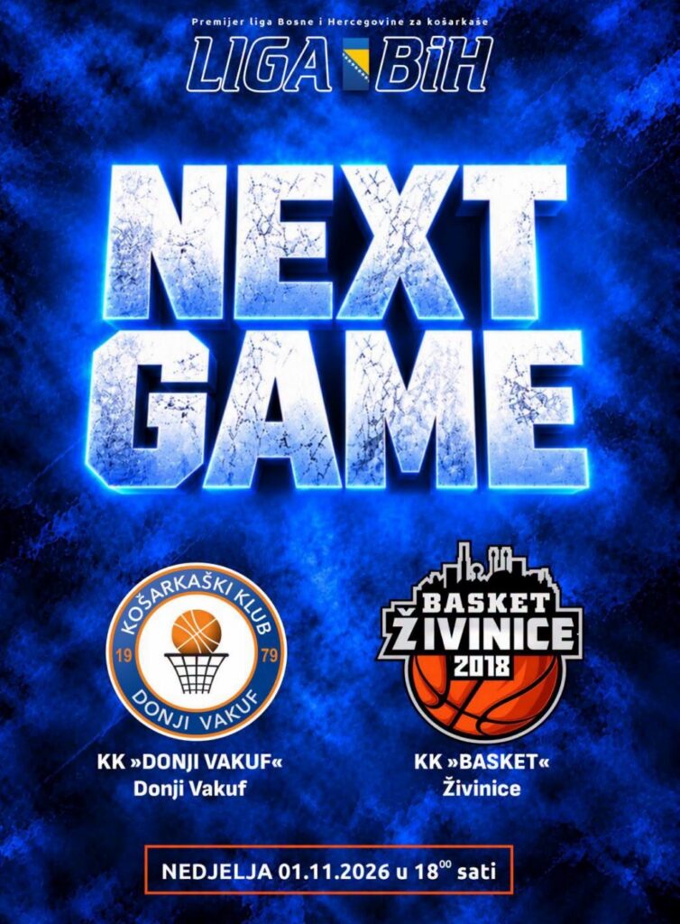 Donji Vakuf – 𝐏𝐑𝐄𝐌𝐈𝐉𝐄𝐑 liga BiH za košarkaše, 𝐊𝐊 𝐃𝐨𝐧𝐣𝐢 𝐕𝐚𝐤𝐮𝐟 – 𝐊𝐊 𝐁𝐚𝐬𝐤𝐞𝐭 Ž𝐢𝐯𝐢𝐧𝐢𝐜𝐞