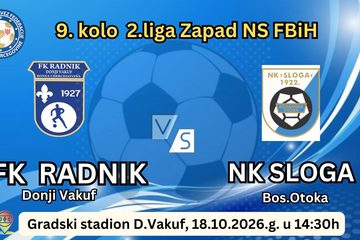 Donji Vakuf –  Fudbaleri FK RADNIK sutra dočekuju goste iz Bosanske Otoke